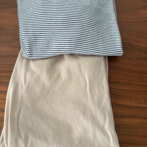 Striped Blue and Cream Fabric Bundle